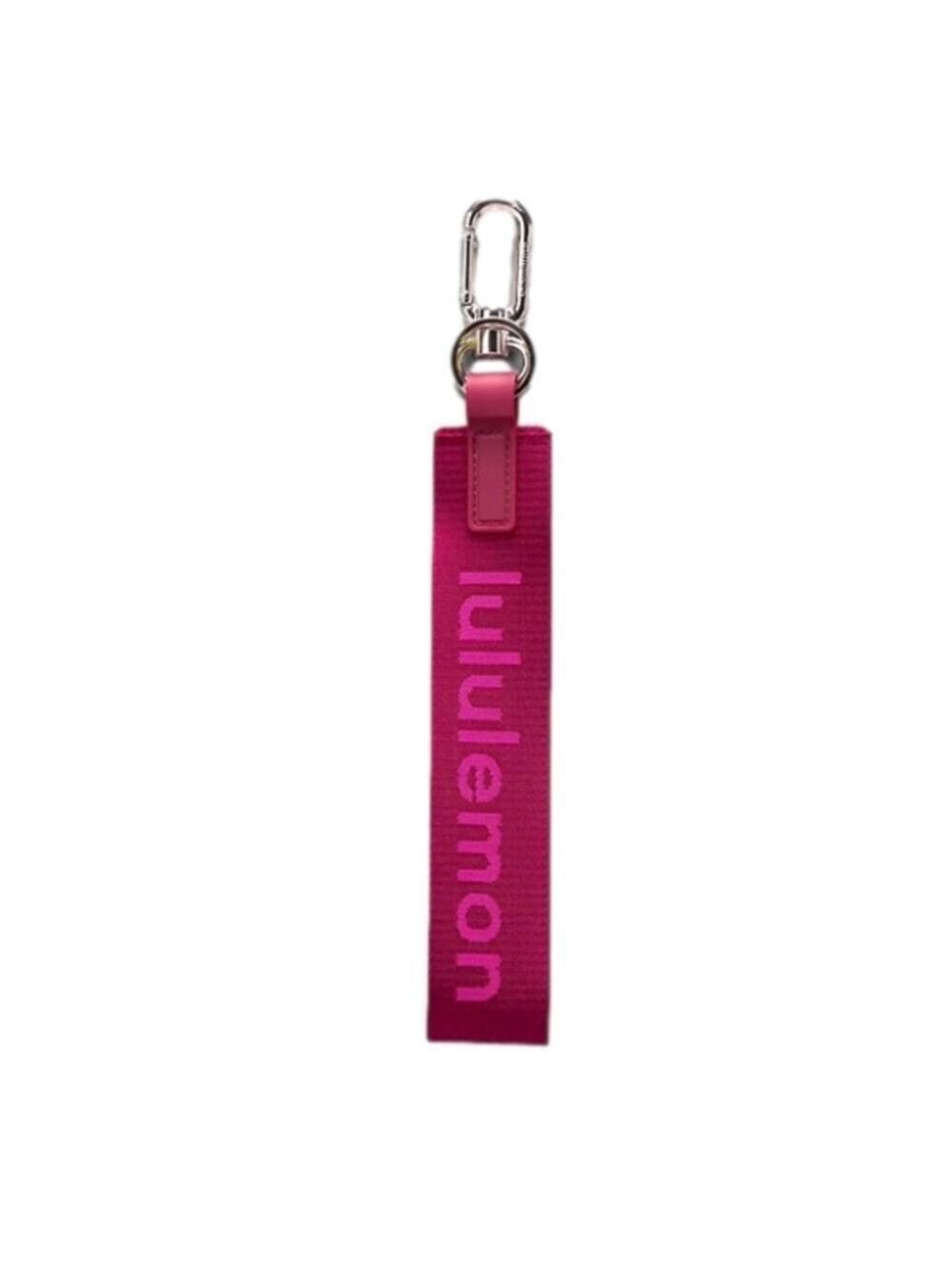 NWT Lululemon Never Lost Keychain in Sonic Pink Wine Berry fob for EBB
